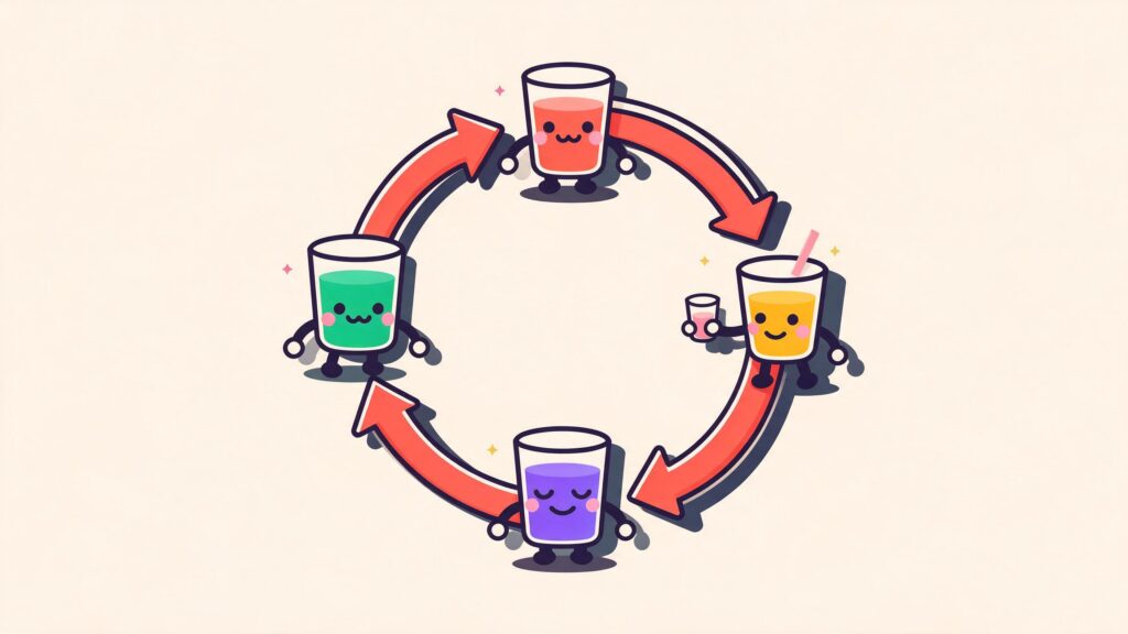 The loop: anxious, drink, calm, more anxious than before